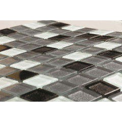 Стеклянная мозаика Керамик Полесье Silver Grey Black Mix 300х300х6 мм Киев