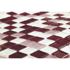 Скляна мозаїка Керамік Полісся Silver White Bordo 300х300х6 мм Київ