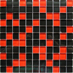 Скляна мозаїка Керамік Полісся Crystal Black Red 300х300х6 мм Кропивницький