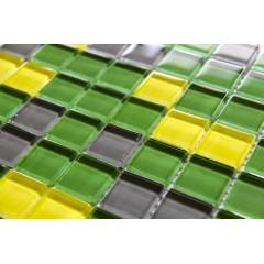 Скляна мозаїка Керамік Полісся Crystal Green Grey 300х300х6 мм Лозова