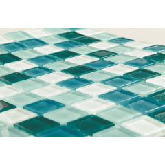 Стеклянная мозаика Керамик Полесье Silver Aquamarine 300х300х6 мм Запорожье
