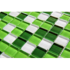 Стеклянная мозаика Керамик Полесье Crystal White Green 300х300х6 мм Киев