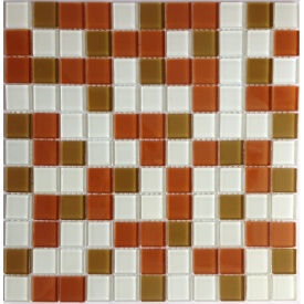 Стеклянная мозаика Керамик Полесье Беж микс 1 300х300х4 мм