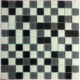 Стеклянная мозаика Керамик Полесье Grey Mix S 300х300х4 мм