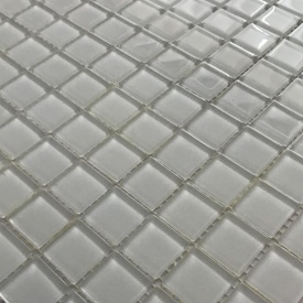Стеклянная мозаика Керамик Полесье Белая 300х300х4 мм