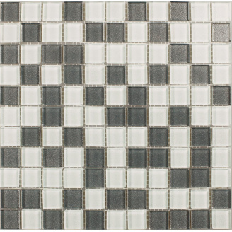 Стеклянная мозаика Керамик Полесье Silver White Grey 300х300х6 мм