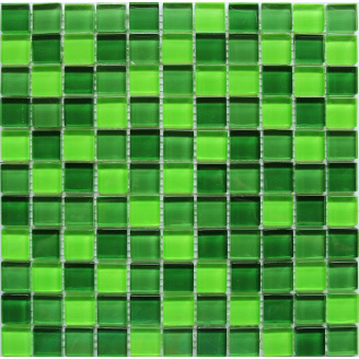 Стеклянная мозаика Керамик Полесье Crystal Green Mix 300х300х6 мм