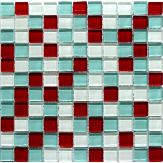 Стеклянная мозаика Керамик Полесье Crystal Red Blue 300х300х6 мм