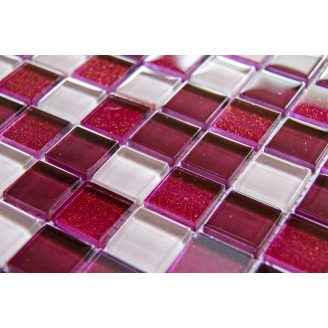 Стеклянная мозаика Керамик Полесье Glam Bordo Lilac 300х300х6 мм
