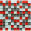 Стеклянная мозаика Керамик Полесье Crystal Red Grey 300х300х6 мм Тернополь