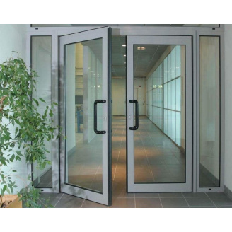 виготовлення і монтаж алюмінієвих дверей марки Framex (Україна)