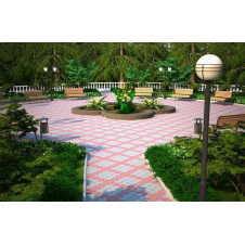 Укладки плитки при мощении дорожек и площадок