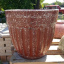 Бетонна ваза МікаБет Газдиня №2 з мармуровою крихтою 37х41 см червоний Іршава