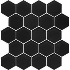 Настінна плитка Ceramica Paradyz Margarita Nero Heksagon Mozaika Uniwersalna Szklana 25,8х28 см (018393)