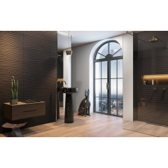 Плитка для стін Ceramica Paradyz Margarita Nero Structura В Sctina 32,5х97,7 см (017845) Хмельницький