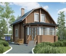 Строительство деревянного дома из оцилиндрованного бревна 7х10 м