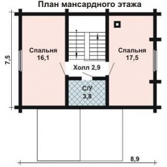 Дом деревяный из оцилиндрованного бревна 9х7 м Киев