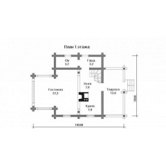 Дом из оцилиндрованного бревна 7х11 м Обухов