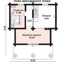 Дом из оцилиндрованного бревна 10х9 м Одесса