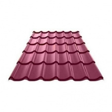 Фото - Металлочерепица Ruukki RanTech M3940 Polyester 0,40 мм RAL-3005 (Вишневый) Металлочерепица Ruukki RanTech M3940 Polyester 0,40 мм RAL-3005 (Вишневый)