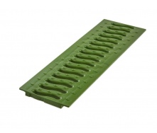 Решітка пластикова Ecoteck Хвиля 136х500х17 мм зелена папороть