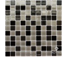 Стеклянная мозаика Котто Керамика GM 4008 C3 BLACK GRAY M GRAY W 300х300х4 мм