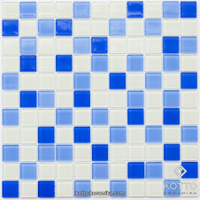 Фото - Стеклянная мозаика Котто Керамика GM 4040 C3 COBALT M COBALT W WHITE 300х300х4 мм Стеклянная мозаика Котто Керамика GM 4040 C3 COBALT M COBALT W WHITE 300х300х4 мм