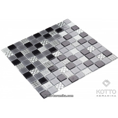 Скляна мозаїка Котто Кераміка GM 4053 C3 GRAY M GRAY W STRUCTURE 300х300х4 мм Київ