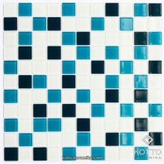 Стеклянная мозаика Котто Керамика GM 4021 C3 CERULEAN D CERULEAN M WHITE 300х300х4 мм Киев