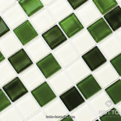Стеклянная мозаика Котто Керамика GM 4030 C3 GREEN D GREEN M WHITE 300х300х4 мм Киев