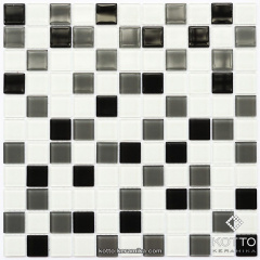 Стеклянная мозаика Котто Керамика GM 4034 C3 GRAY M GRAY W WHITE 300х300х4 мм Днепр