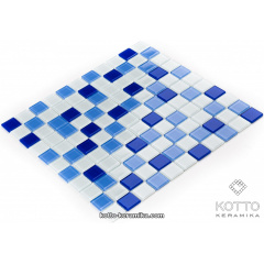 Стеклянная мозаика Котто Керамика GM 4040 C3 COBALT M COBALT W WHITE 300х300х4 мм Полтава