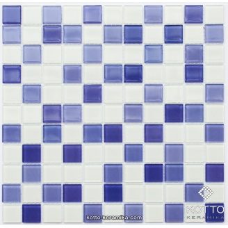 Стеклянная мозаика Котто Керамика GM 4041 C3 VIOLET D VIOLET M WHITE 300х300х4 мм