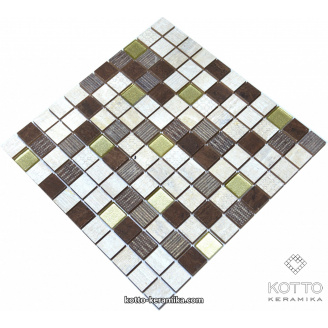 Декоративная мозаика Котто Керамика CM 3042 C3 BEIGE EBONI GOLD 300x300x8 мм