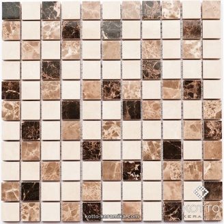 Керамічна мозаїка Котто Кераміка CM 3024 C2 BROWN BEIGE WHITE 300x300x10 мм
