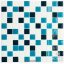 Стеклянная мозаика Котто Керамика GM 4021 C3 CERULEAN D CERULEAN M WHITE 300х300х4 мм Киев