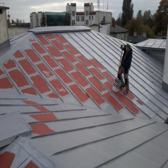Покраска оцинкованной крыши жидкой мембраной