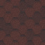 Битумная черепица Aquaizol Мозаика 320х1000 мм красный микс Фастов