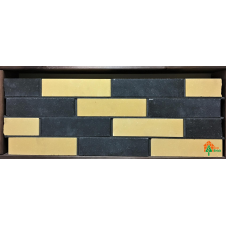 Кирпич облицовочный ECOBRICK гладкий 250x120x65 мм черный/желтый