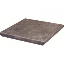 Ступень клинкерная угловая с капиносом Paradyz Viano grys struktura 33x33 см