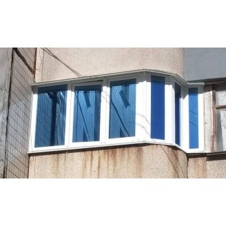 Остекление Г-образного балкона Rehau 60