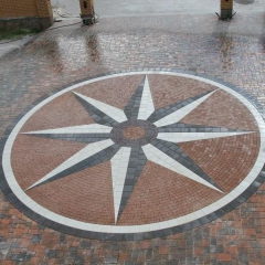 Тротуарна плитка Золотий Мандарин Квадрат великий 200х200х60 мм на білому цементі білий Токмак