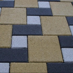 Тротуарна плитка Золотий Мандарин Квадрат великий 200х200х60 мм на сірому цементі гірчичний Суми