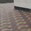 Тротуарна плитка Золотий Мандарин Квадрат великий 200х200х60 мм на сірому цементі чорний Київ
