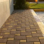 Тротуарна плитка Золотий Мандарин Квадрат великий 200х200х60 мм на сірому цементі коричневий Чернігів
