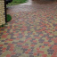 Тротуарна плитка Золотий Мандарин Старе місто 120х40 мм на сірому цементі червоний Суми