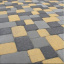 Тротуарна плитка Золотий Мандарин Стара площа 160х40 мм жовтий на білому цементі Львів