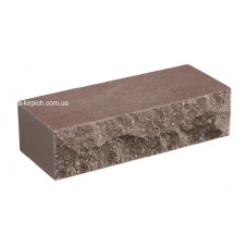 Облицовочный кирпич LAND BRICK скала коричневый полнотелый 250х100х65 мм