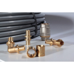 Коліно настінне 90 градусів для арматури з латуні Heat-PEX 1/2" 20 мм Кропивницький