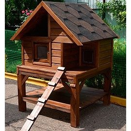 Дерев'яний будиночок для кішки на вулиці Гюмрі 1500х700х700 мм